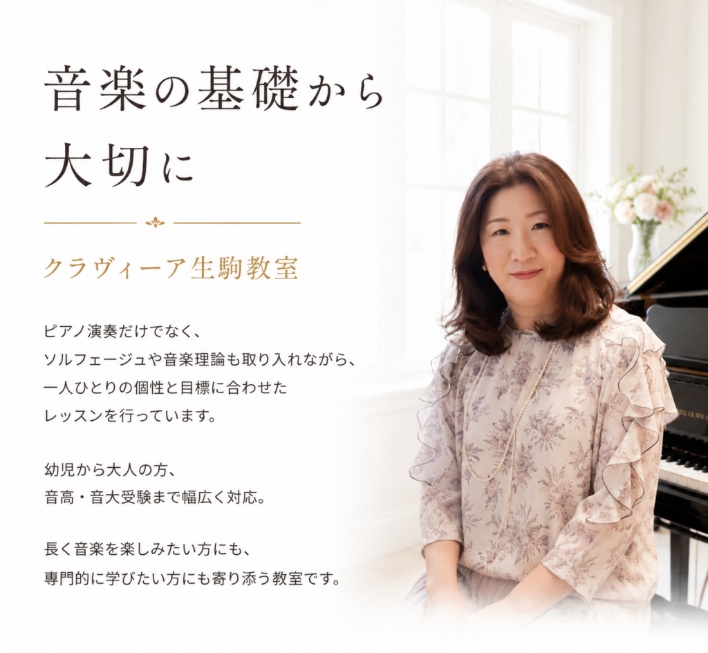 音楽の基礎から大切に クラヴィーア生駒教室